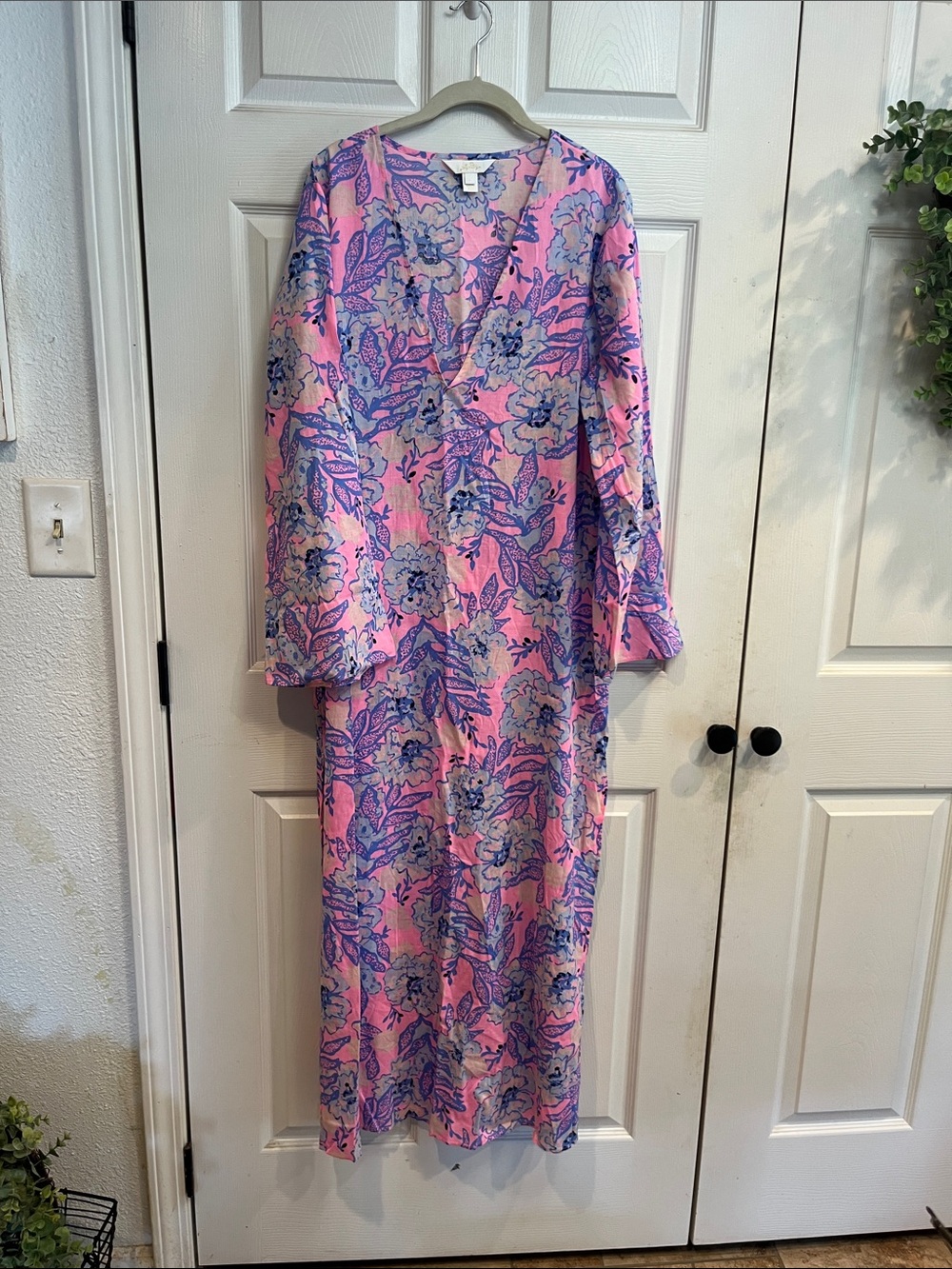 Lilly Pulitzer Pink and Blue Floral Swim Coverup